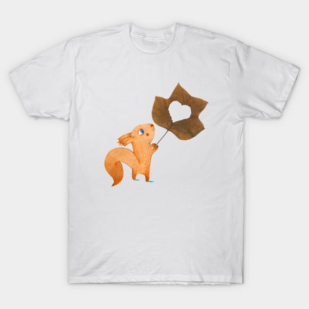 Squirrel love T-Shirt by judithloske